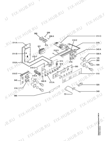 Взрыв-схема плиты (духовки) Aeg E81105-A - Схема узла Functional parts